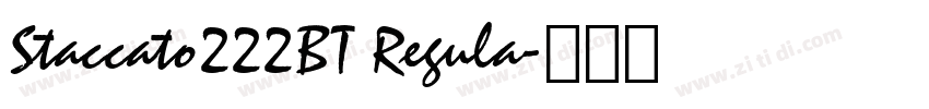 Staccato222BT Regula字体转换